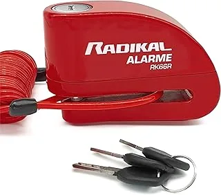 RADIKAL RK66R Candado Moto con Alarma 110dB, Antirrobo Moto Disco 3 Ll