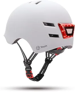 Youin Casco Homologado con LED Frontal y Trasero