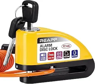 REAPP Candado Moto Disco con Alarma 110 dB, Antirrobo Moto Freno 7mm