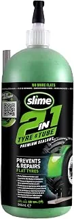 Slime 10194-51 Sellante de Neumáticos y Cámaras 2 en 1, Sellante de Re