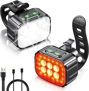 CIRYCASE Luz Bicicleta Traje Ultrabrillante, Luces Bicicleta Delantera