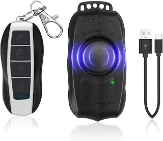 Alarma de bicicleta con mando a distancia, USB recargable, a prueba de