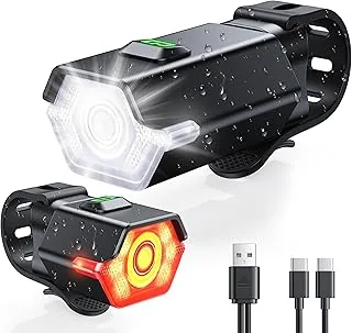 CIRYCASE Luces Bicicleta Delantera y Trasera LED, Luz Trasera Biciclet