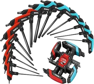 SHALL Juego de 14 llaves hexagonales con mango en T, 7 piezas métricas