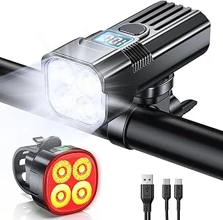 Mohard Luces Bicicleta Delantera y Trasera, [4+7 Modos] & [LED Pantall