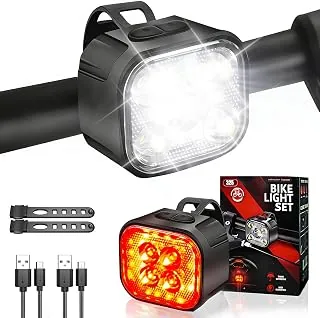 Kit Luces Bicicleta LED Recargables USB – Luz Delantera 1000mAh y Luz 