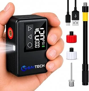 Inflador Eléctrico Bicicleta 120 PSI, Bomba Portátil Recargable LED