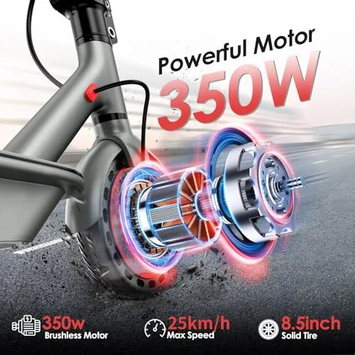 Patinete Eléctrico, Neumáticos de 8.5"/10", 25 km/h, Motor d