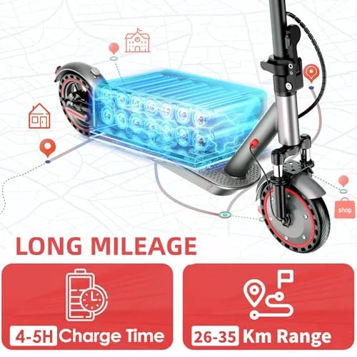 Patinete Eléctrico, Neumáticos de 8.5"/10", 25 km/h, Motor d