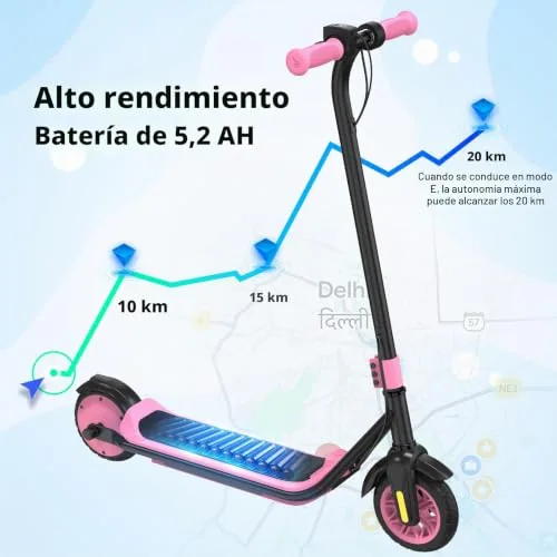 EVERCROSS E6 Patinete Eléctrico para Niños de 6 a 12 Años, T