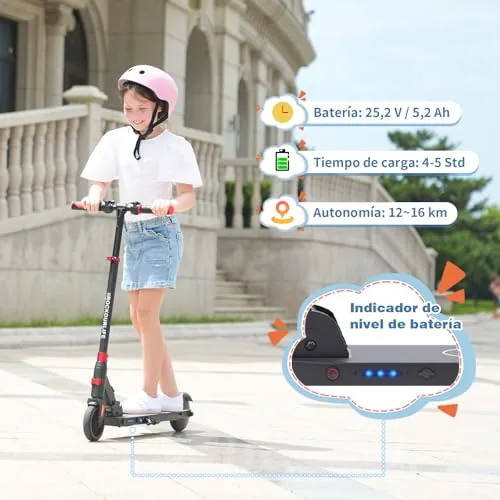 RCB R15 Patinete eléctrico Niños (8-12-16 años) - Máx.20 Km/