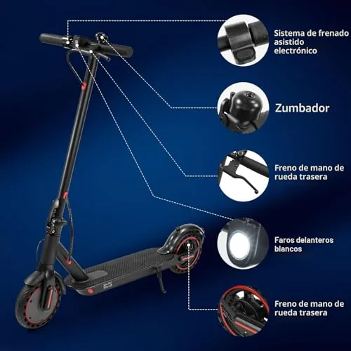 Patinete eléctrico Plegable para Adultos, neumáticos de 8.5"