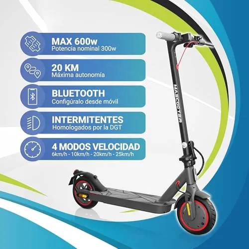 MASCOOTER S1 | Patinete Eléctrico Adultos Homologado con Tal