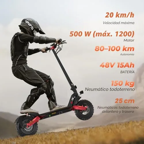 Patinete E con permiso de circulación, alcance de 80 – 100 k