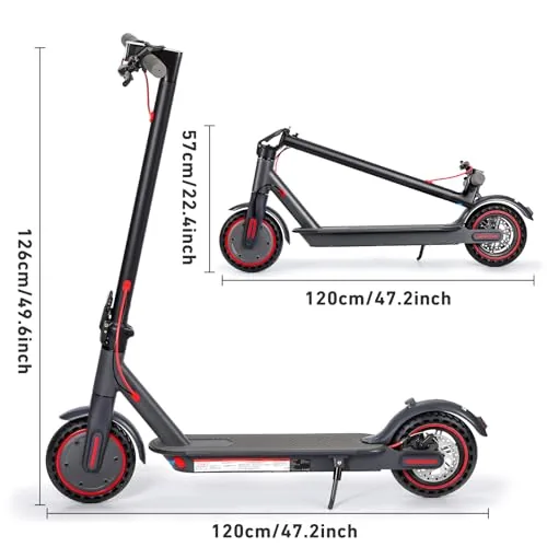 Scooter eléctrico para Adultos, Scooter Deportivo Plegable, 