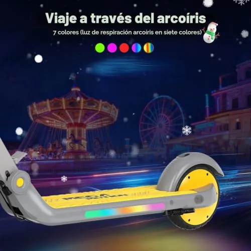 MEGA MOTION Patinete eléctrico para niños, 3 Modos de Veloci