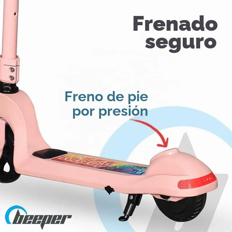 BEEPER - Patinete Eléctrico Infantil de 4 a 12 Años 100W Kid