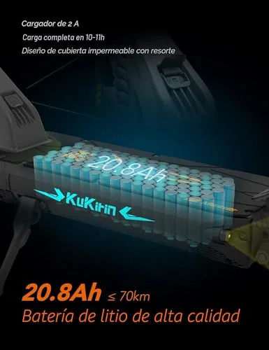 Patinete Eléctrico para Adultos KUKIRIN G2 Master, Batería d