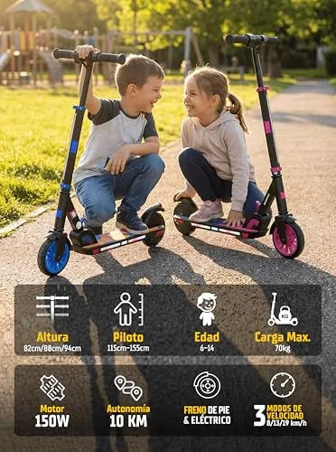 ZWHEEL ZTOY SUPERKID | Patinete Eléctrico Niños Altura, Velo