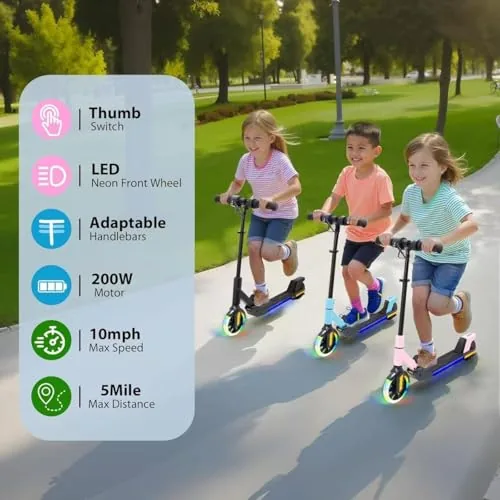 Patinete eléctrico Plegable para niños (6 – 14 años) – Veloc