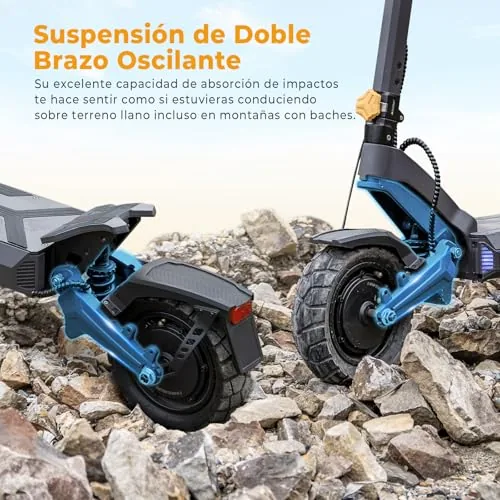 Patinete Eléctrico Adultos Ausom DT2 Pro, Batería 23,4 Ah 52