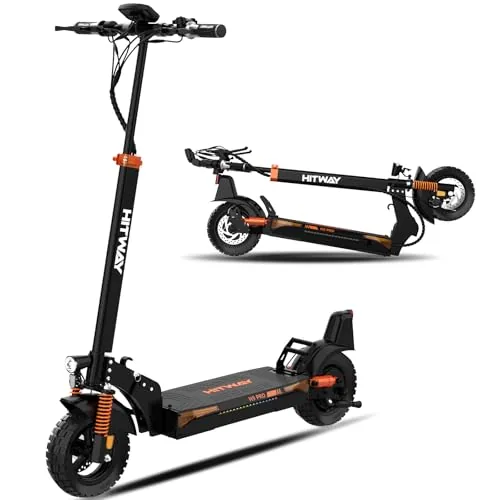 HITWAY Patinete Eléctrico Adultos 10 Pulgadas, Motor 1200W, Autonomía 90-110 km,