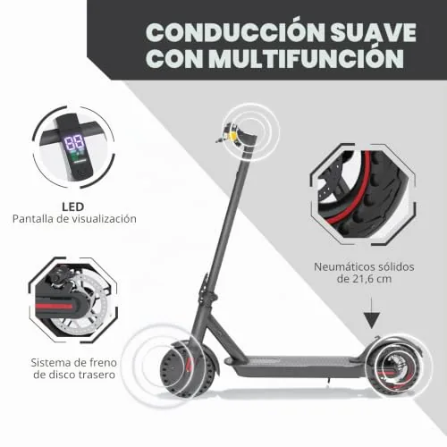 Patinete electrico, Patinete electrico Adultos,Motor de 350