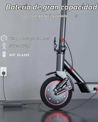 QNQ Patinete eléctrico para adultos, 8,5/10 pulgadas, pantal
