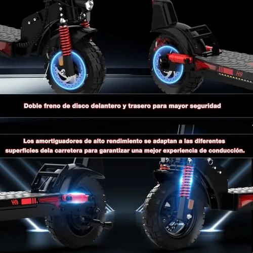 HITWAY Patinete Eléctrico Adultos Potente 500W, Autonomía 90