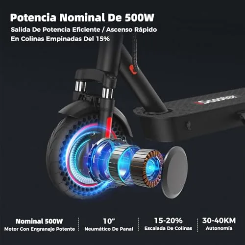 iScooter i9Max Patinete Electrico Adultos, Potencia Nominal 