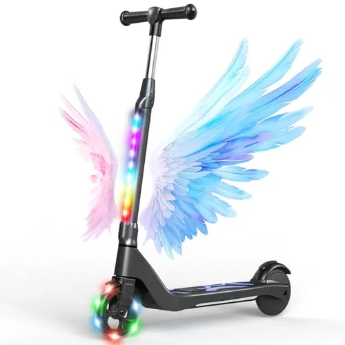 SISIGAD - Patinete eléctrico Infantil de 6 a 8 a 10 años, eléctrico para niños, 