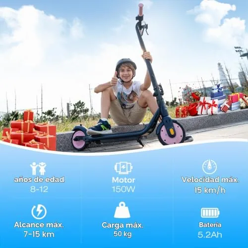 RCB Patinete Eléctrico para Niños, Máx Autonomía 15KM, Máx V