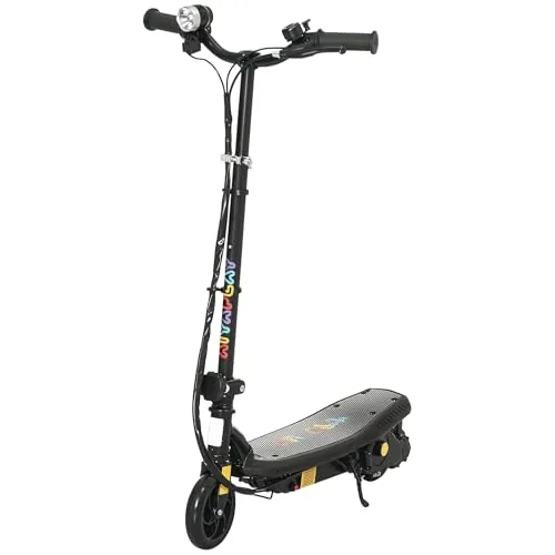 HOMCOM Patinete Eléctrico para Niños de 7-14 Años Plegable Faro