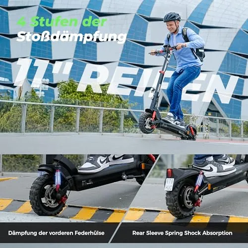 Patinete eléctrico con permiso de circulación de 11 pulgadas