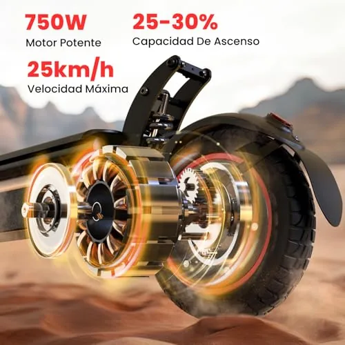 iScooter W8 Patinete Eléctrico Adultos,750W Batería54.6V 14A