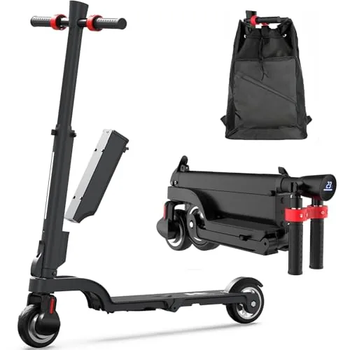 HX X6/X8 Patinete Eléctrico Adultos con Batería Extraíble,Scooter Electrico Pleg