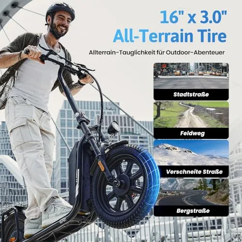 iScooter Patinete E con Permiso de circulación para Adultos,