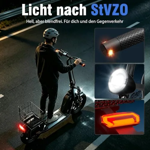 iScooter Patinete E con Permiso de circulación para Adultos,