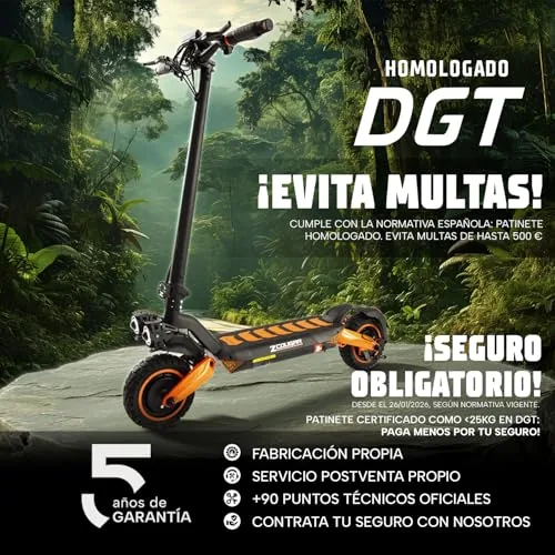 ZWHEEL ZCOUGAR | Patinete Eléctrico Adultos Homologado con T