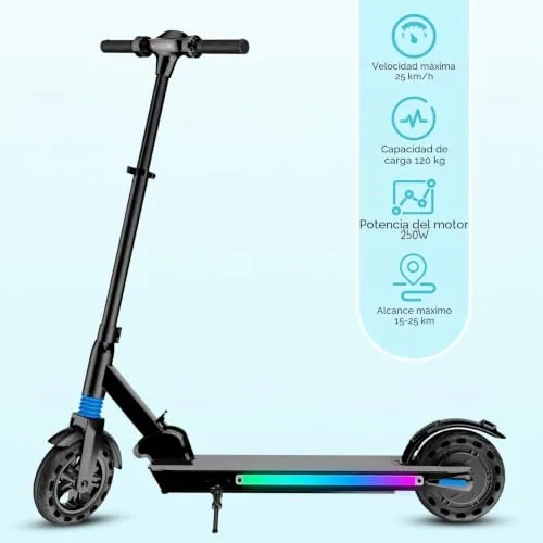Patinete eléctrico para niños y adolescentes, motor de 150 W