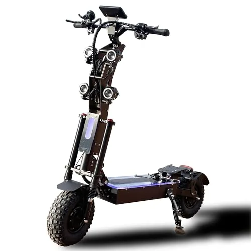 HWWH Patinete Electrico Potente Plegable Scooter Eléctrico Todoterreno Adultos 1