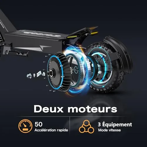T10 Patinete Eléctrico Potente para Adultos: Batería de 48V