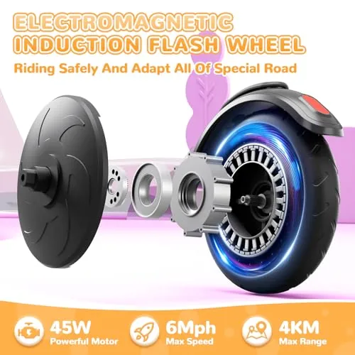 SISIGAD Patinete Electrico para Niño de 6 a 10 años, Scooter