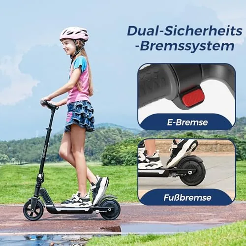 Patinete eléctrico para niños con música y luz, motor de 250