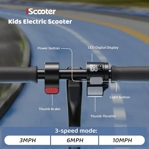 iScooter IK3/IK3MAX Patinete Eléctrico Niños 6,5" Autonomía 