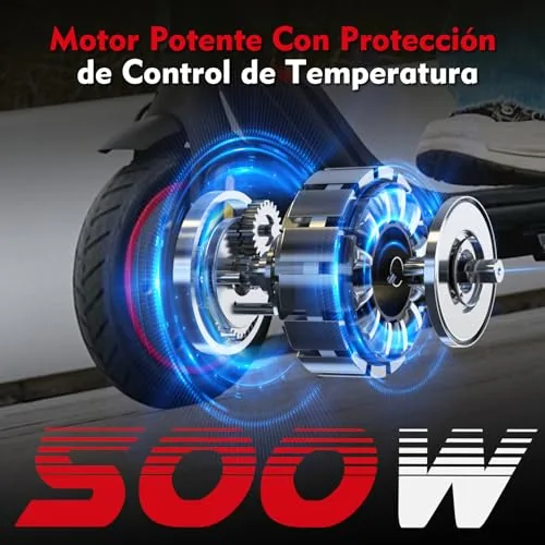 iScooter 8.5" Patinete Eléctrico Adultos Homologado DGT, 500
