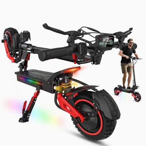 1600W Patinete Eléctrico Adultos Plegable Autonom 45-55KM,48V/18Ah Batería