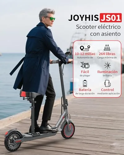 Patinete Eléctrico Adultos, Scooter Electrico Plegable，Rueda