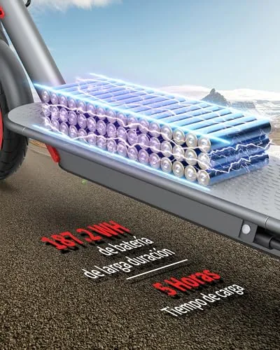 Patinete Eléctrico Adultos, Scooter Electrico Plegable，Rueda