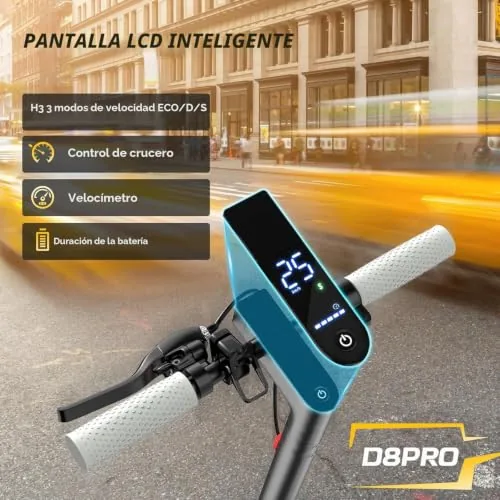 Patinete Eléctrico Plegable 350W, Autonomía 33km, Neumático